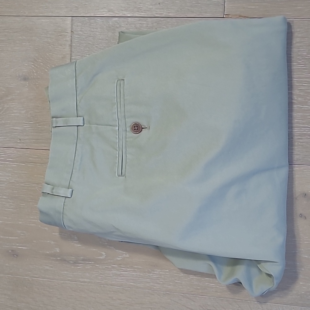 Brooks Brothers Pants Men's sz 38/32 100% Cotton Tan Chino Flat Front Trousers